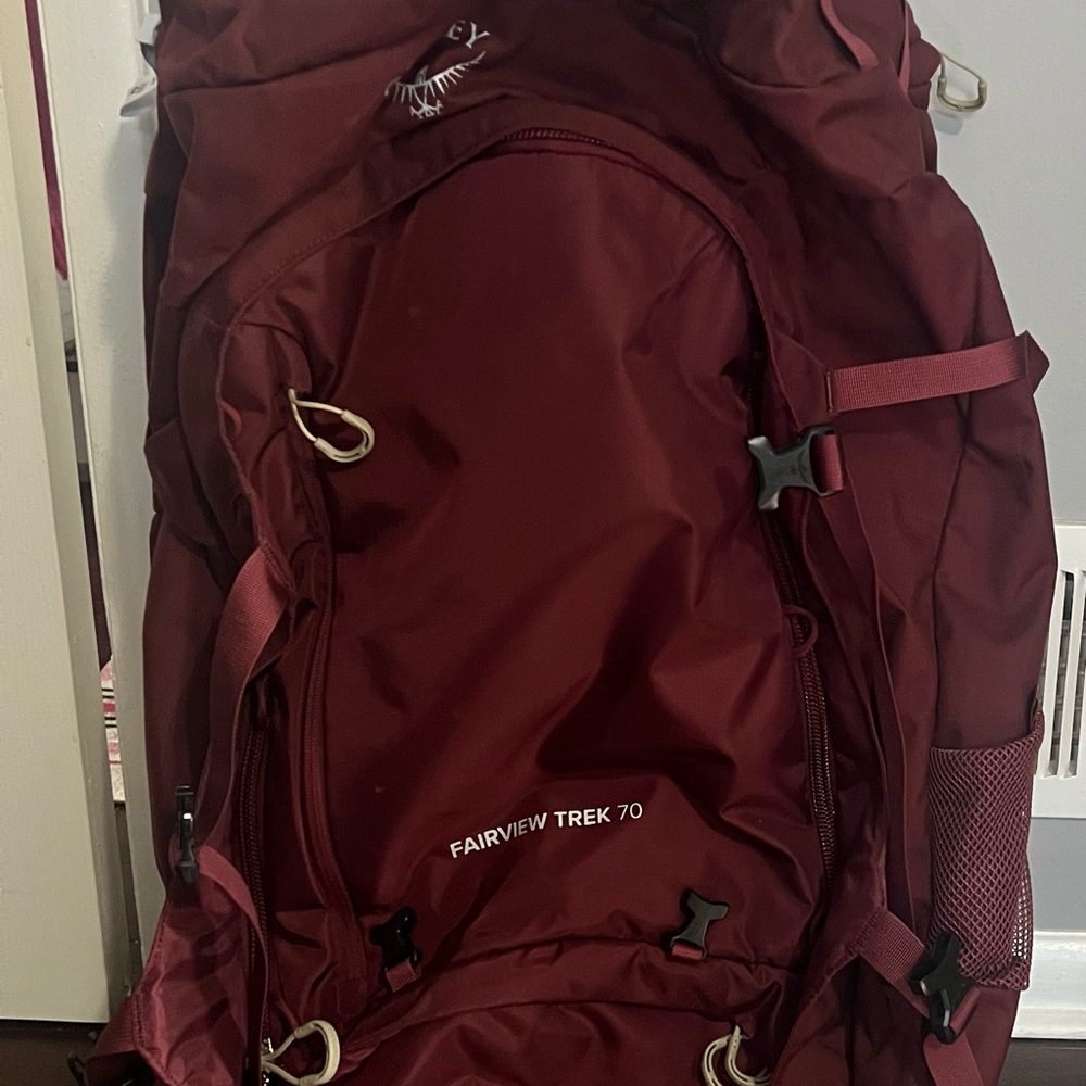 Osprey Maroon Fairview Trek 70 Backpack
